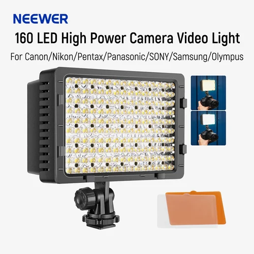 Neewer 160 LED CN-160 Panel regulable de potencia Ultra alta cámara Digital/videocámara luz de vídeo, luz LED para cámaras digitales SLR