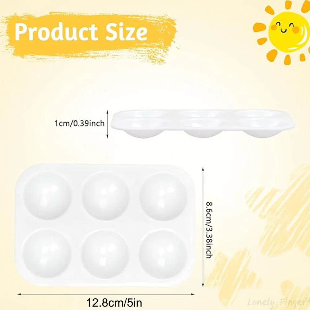 Paint Tray Palettes Plastic Paint Pallets for Kids or Students Watercolor Palette Painting Tray for Painting Party, DIY Craft