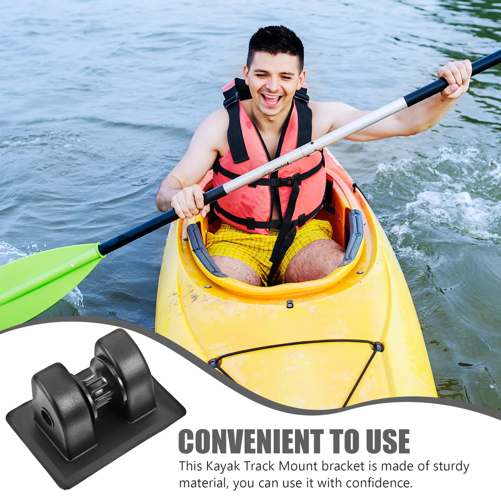 

Sturdy Kayak Track Mount Bracket Inflatable Fishing Boat PVC Mounting Support Frame Smooth Edges Professional Stand Engine