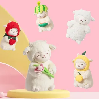 Sweet White Sheep Lam Hold Tulip Flower Soft Stuffed Hug Doll Plush Toy Kid Girl Birthday Christmas Gift 1pc