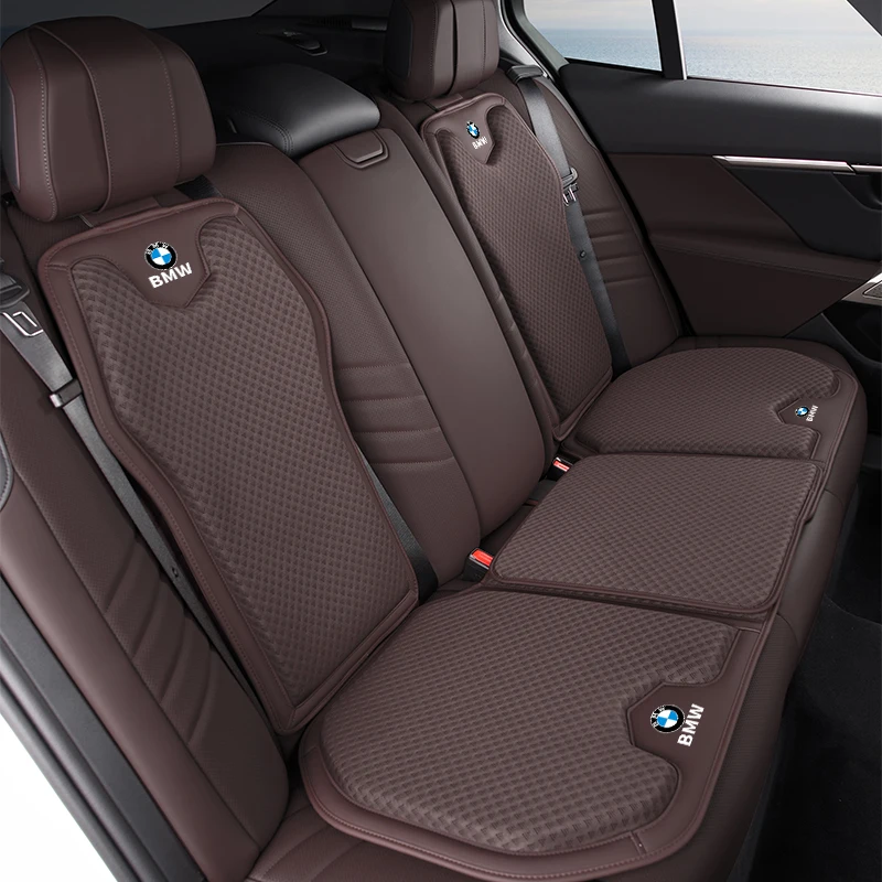 Car Rear Front Seat Cover Anti-slip Pad Protect Seat Mat Ice Silk Cushion For BMW 1 2 3 4 5 7 Series X1 X2 X3 X4 X5 X6 X7 M2 M3