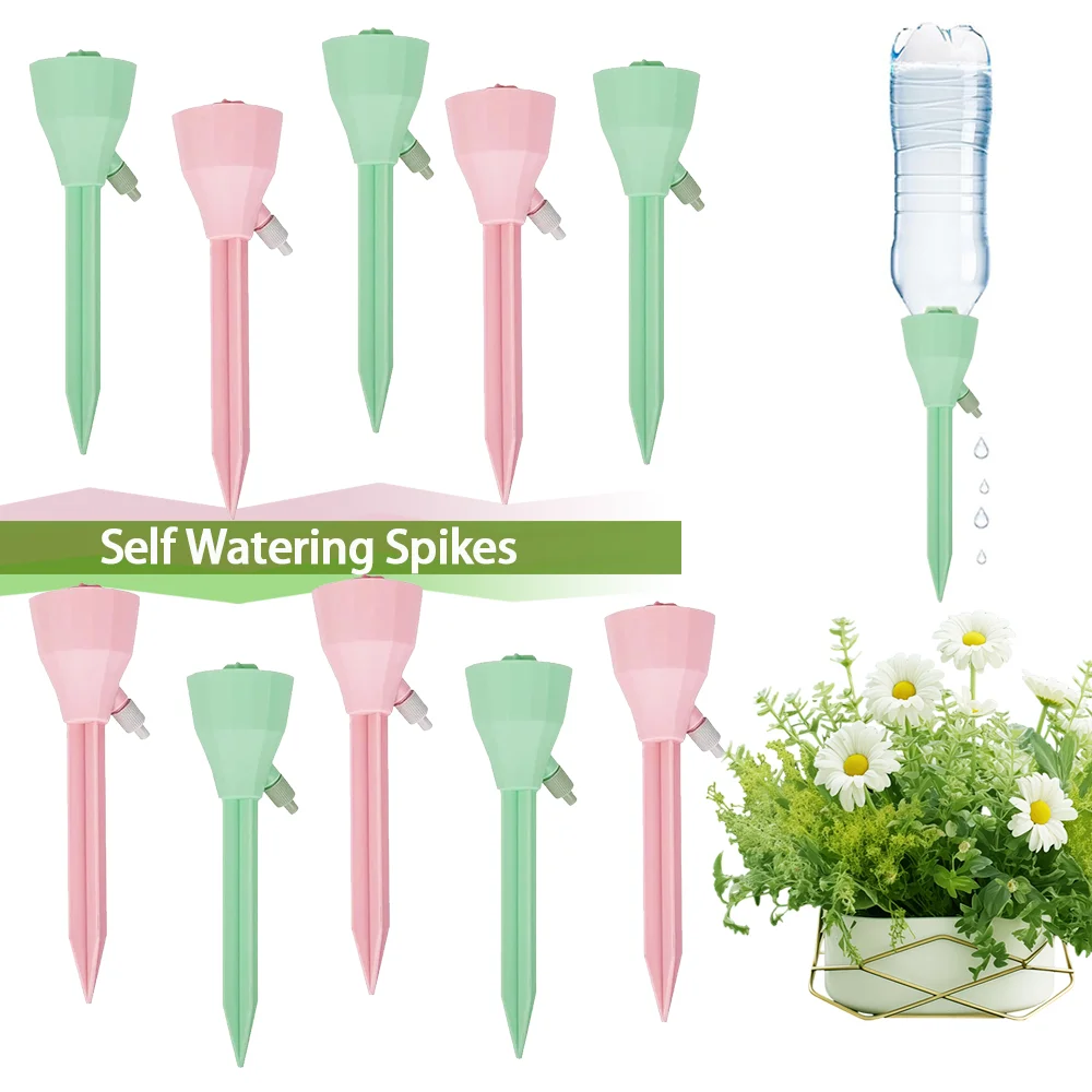 3Pcs Self Watering Spikes Automatic Watering System for Potted Plants Adjustable Water Drip Irrigation System for Home Vacation