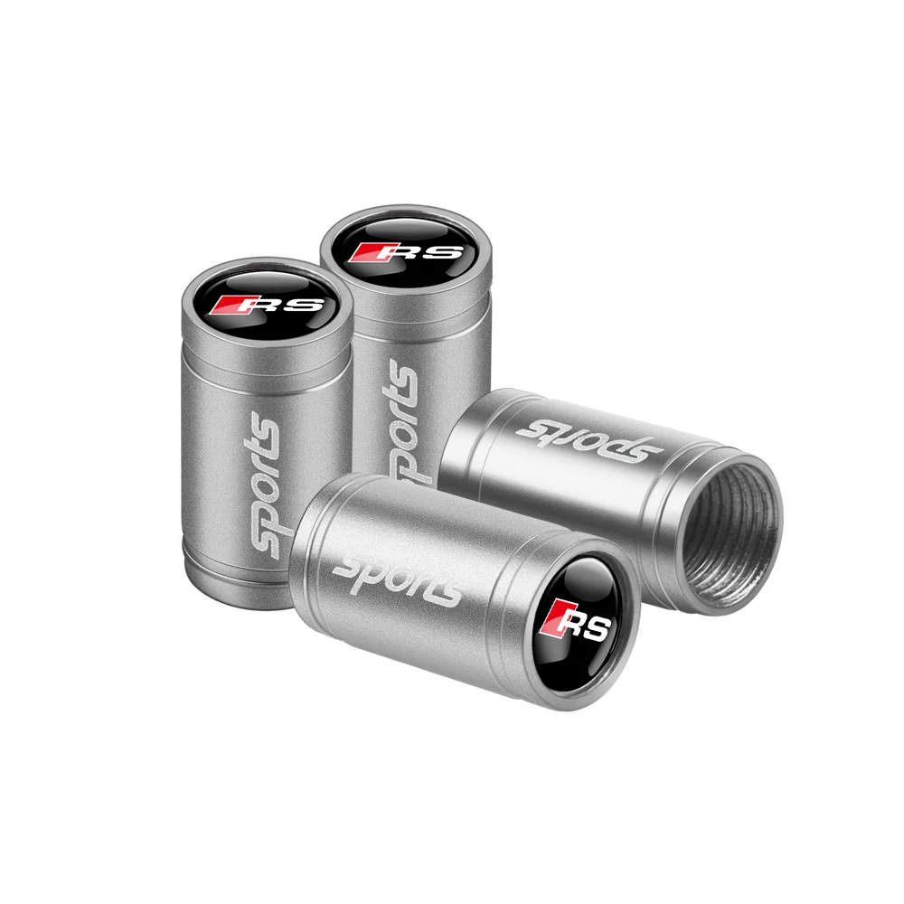 Auto-accessoires voor Audi Sline RS S TT A1 A2 A3 A4 A5 A6 A7 A8 8P B6 B7 B8 C5 C6: Ventieldopjes voor autobanden met logo