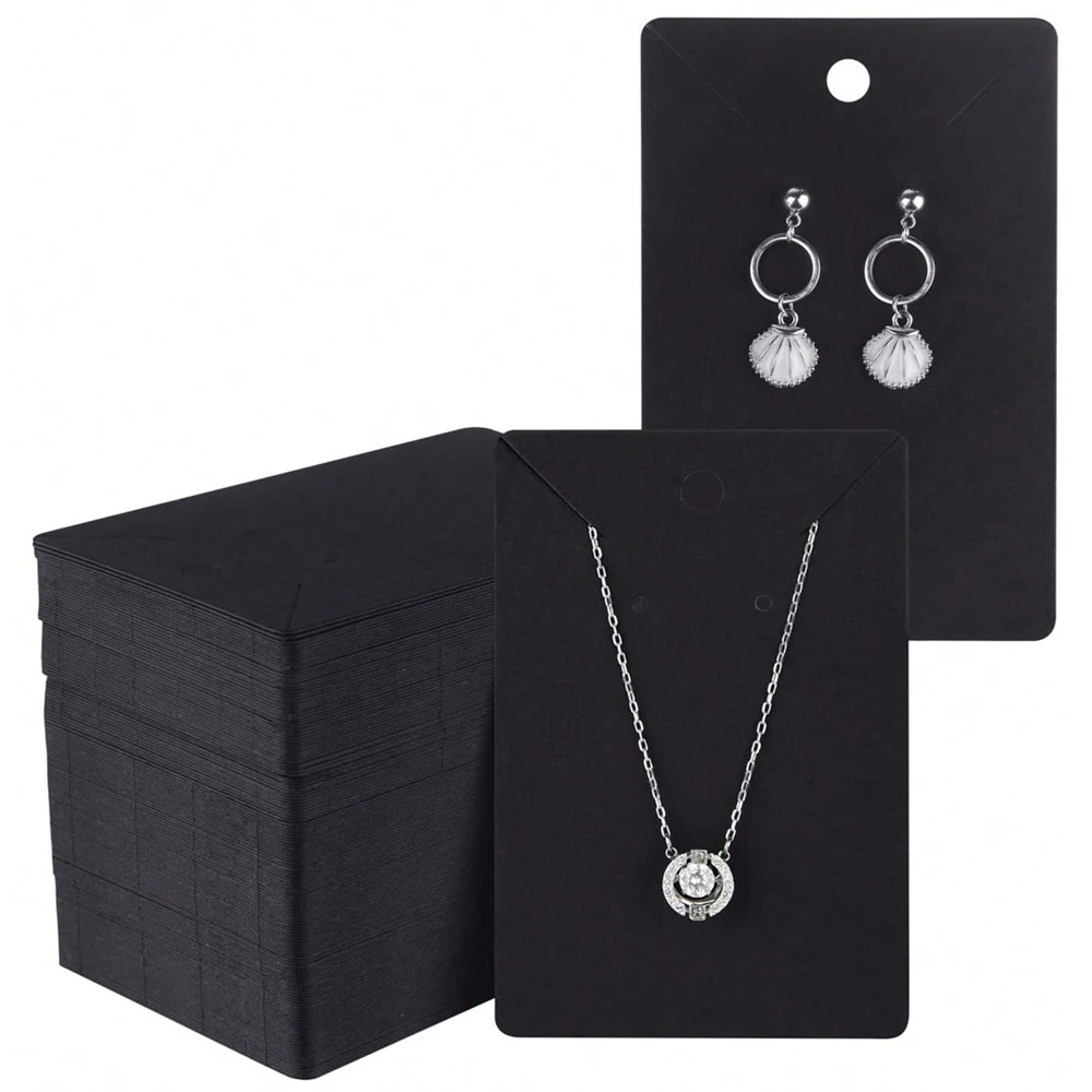 

50pcs Earring Cards with Bags 50pcs Earring Display Cards Self-Seal Bags Kraft Paper Tags Necklace Display Cards for DIY Jewelry