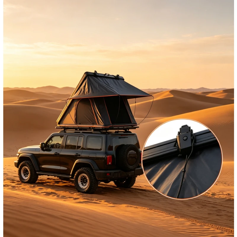 High Quality Waterproof Clamshell Hard‑Rooftop Tent, Quick Setup Overland Car Camping, Supported