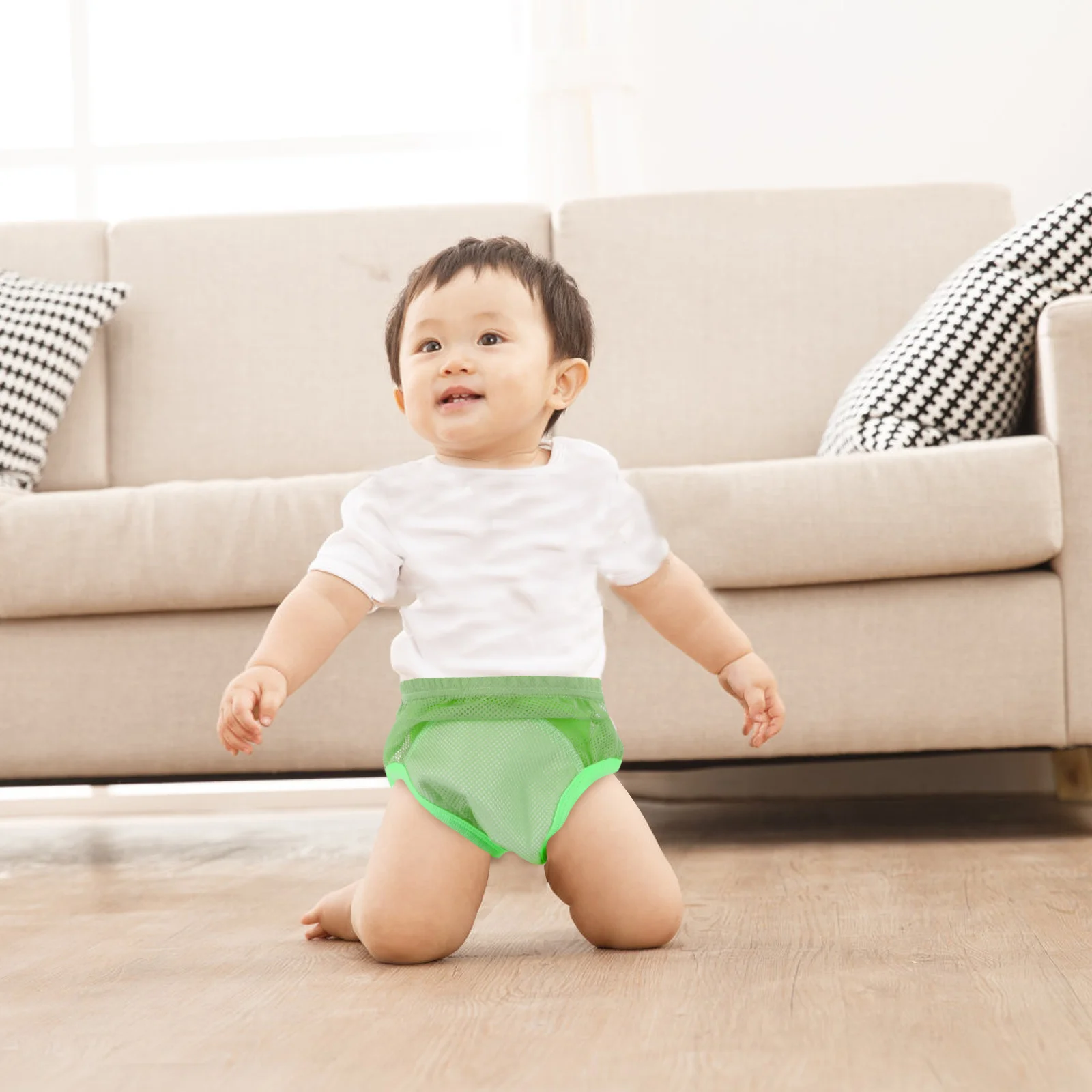 

3Pcs Baby Training Pants Cotton Soft Breathable Elastic Waist Toddler Potty Pants Infant Potty Training Underwear Reusable