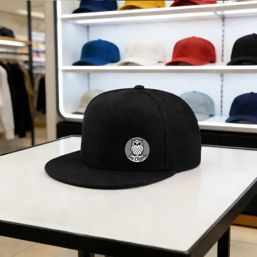 Trendy Printed Retro Hip-hop Hat, Suitable for Both Men and Women to WearClear Vision Owl Logo Cap - Stylish Duck Tongue PrintFa