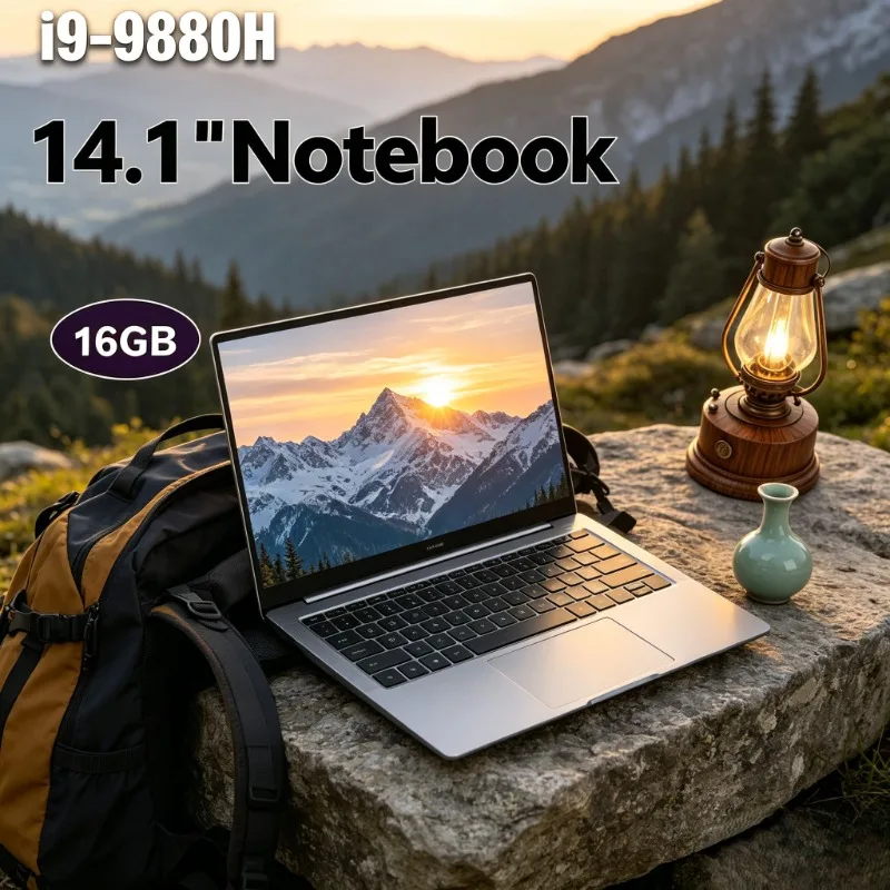 

14.1" Ultra-Thin Laptop Intel I9-9880H Processor,16GB/32GB,Pre-installed Windows 11, Lightweight Portable Computer for Daily Use