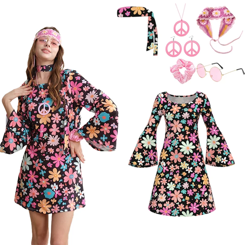 70s hippie dress Revolution Adult Costume