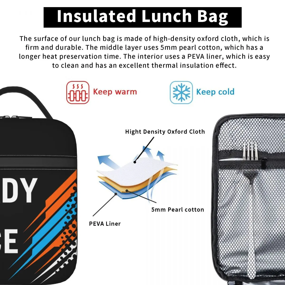 Custom Ready To Race Lunch Bag Women Thermal Cooler Insulated Lunch Boxes for Kids School