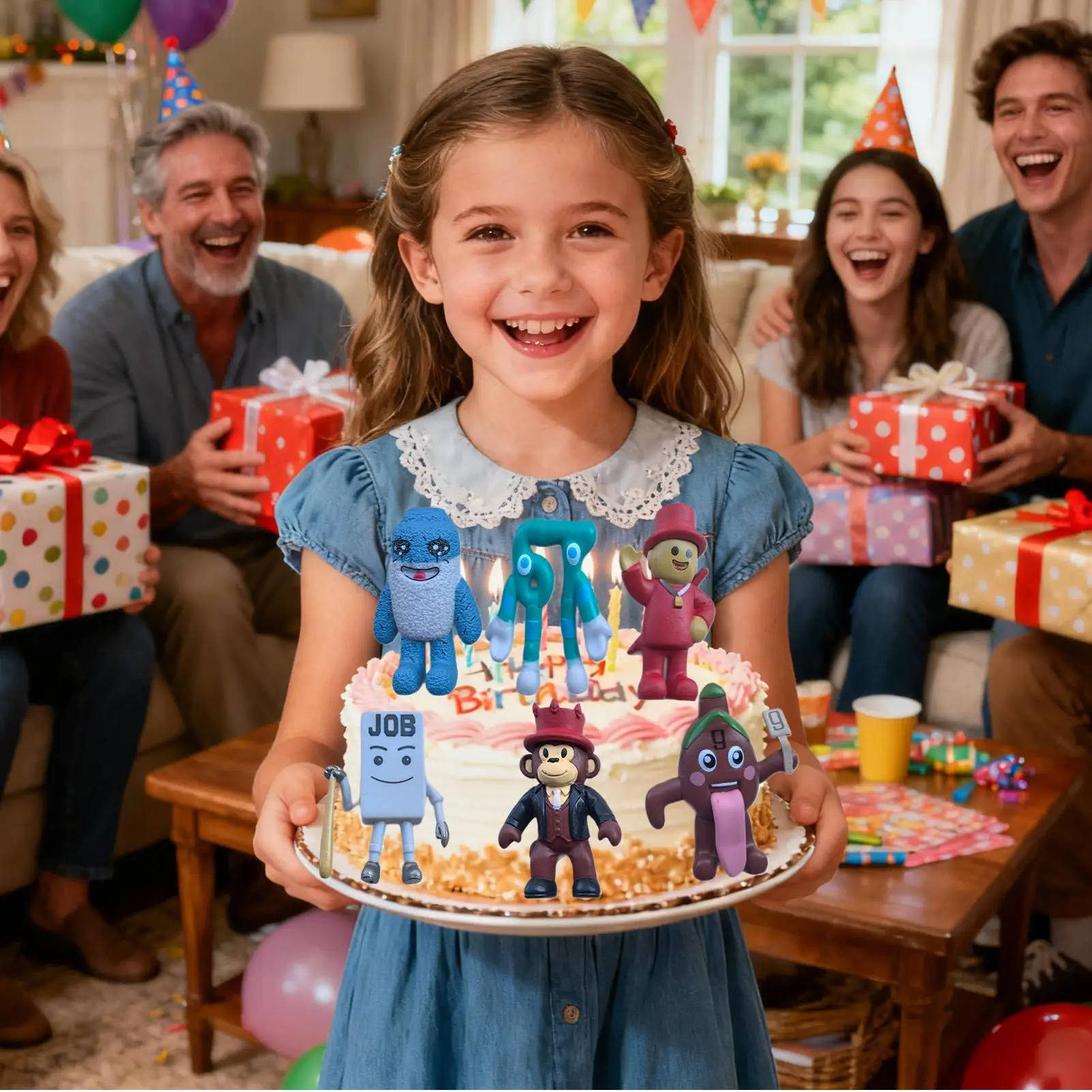 

6 Pieces Game Character Sculpture Anime Action Figure Collectible Ornaments Figure Model Toys Birthday Gift PVC