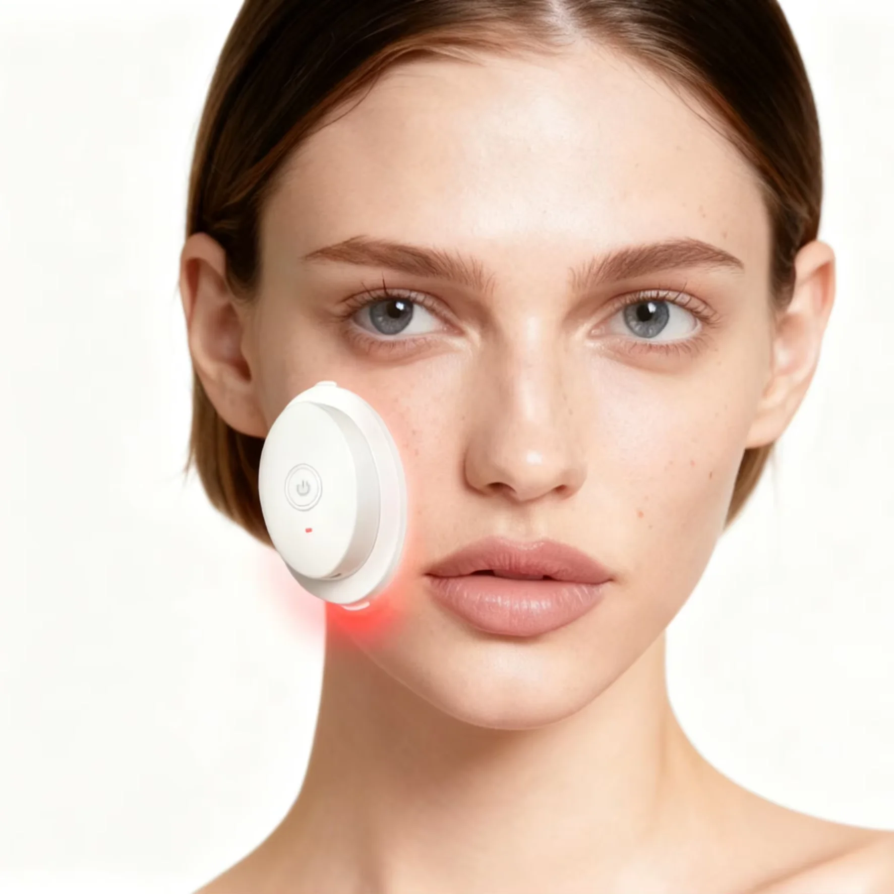 

2025 Mini Red Blue Портативное косметическое устройство для лечения прыщей 660 нм Силиконовое средство для лица против прыщей