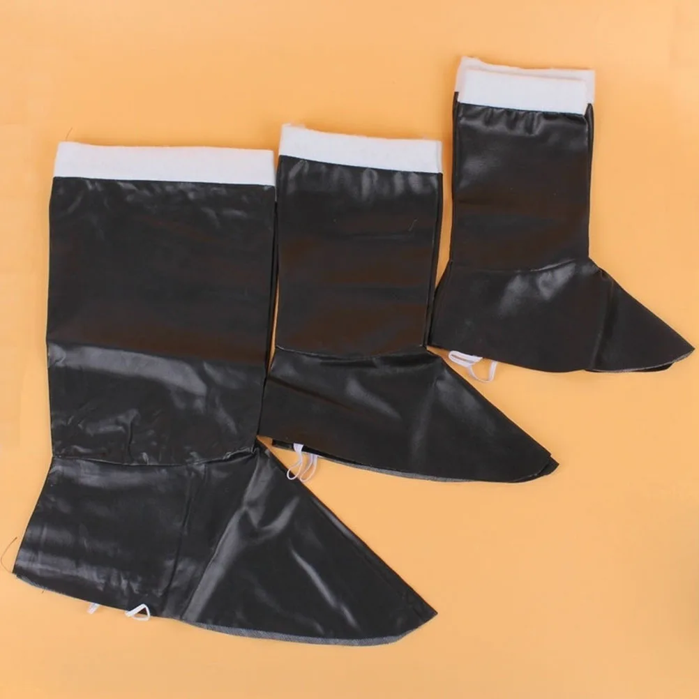 Couvre-bottes artificielles en PU pour enfants de 10 à 13 ans, couvre-bottes pour noël, Cosplay, accessoires de spectacle sur scène