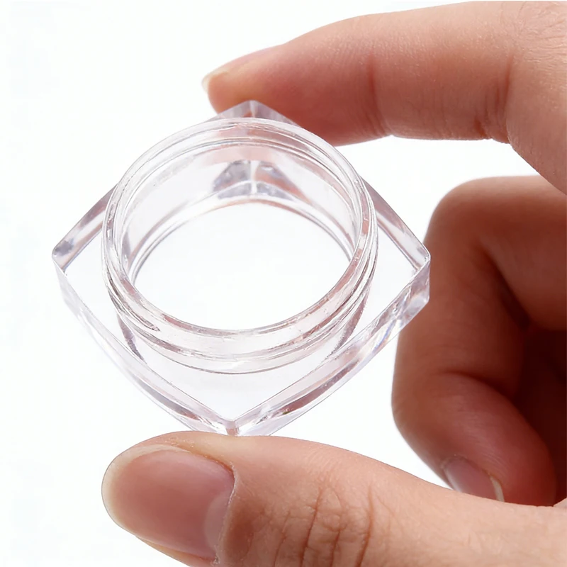 

30 шт. пластиковых прозрачных квадратных баночек для косметики объемом 3 г и 5 г, мини-контейнеры для путешествий, для теней для век, бальзама для губ, пудры для ногтей, кремов