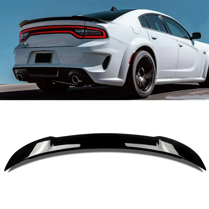 Spoiler for Dodge Charger Tail Fin 2015 to 2020 Black Type D Rear Wing Accessories