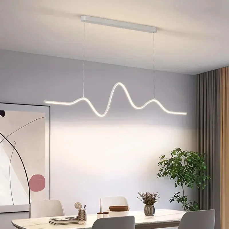 Moderna lampada a sospensione a LED Soggiorno Cucina Ristorante Bar Lampadario Negozio personalizzato Lampade anteriori a lunga linea Lustro Decor