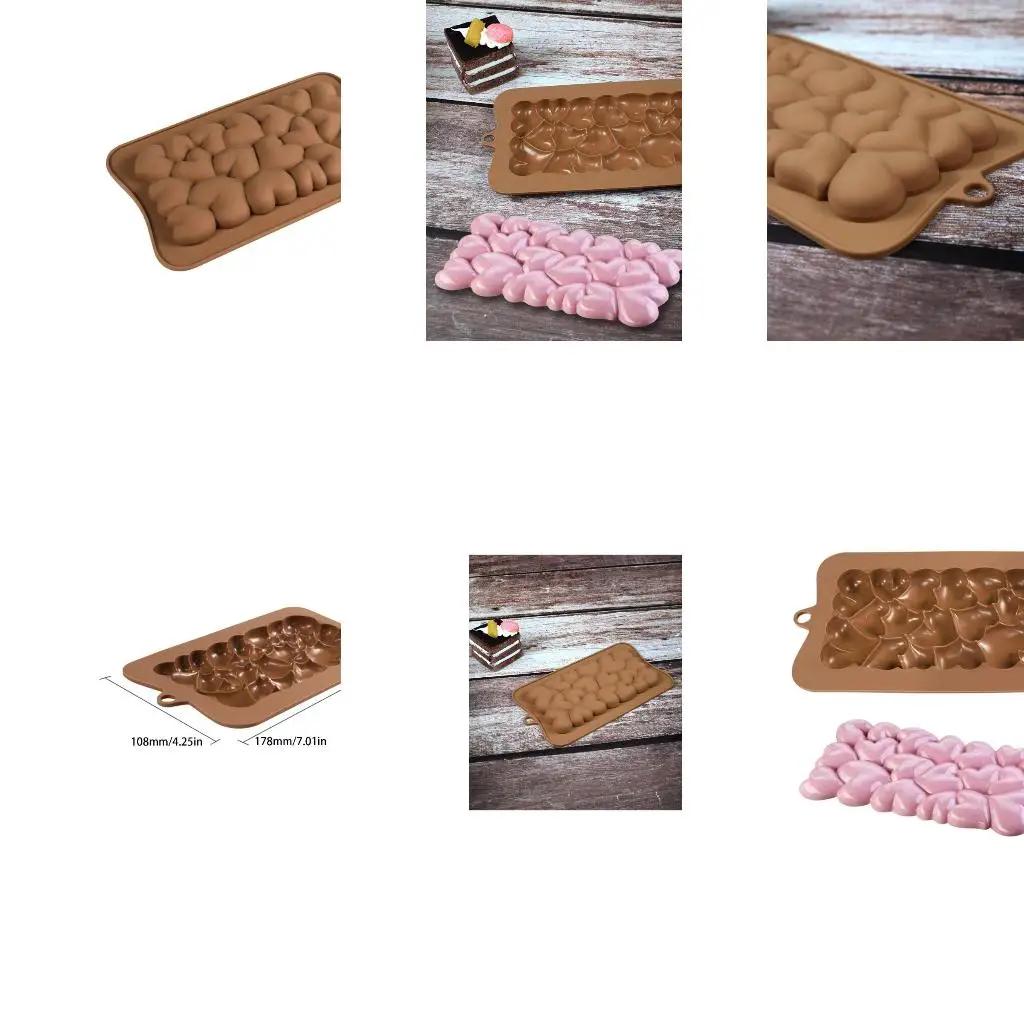 Silicone Fondant Molds Heart Pattern Chocolate DIY Handmade DIY Resin Crafts Cake Decorating Tools Durable