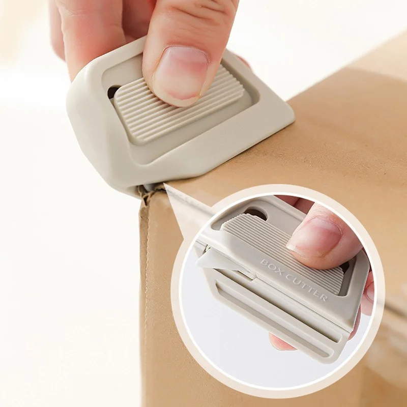 New Magnetic Box Cutter Automatic Retractable Portable Anti-Stick Safety Knife for Opening Packages Express Parcel Crafts Cutter
