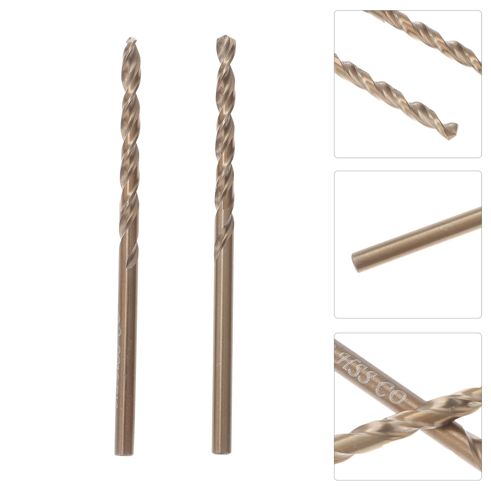 2Pcs 코발트 드릴 비트 강철 스테인레스 구리 알루미늄 정밀 산업용을 위한 고경도 내마모성 금속 드릴 비트