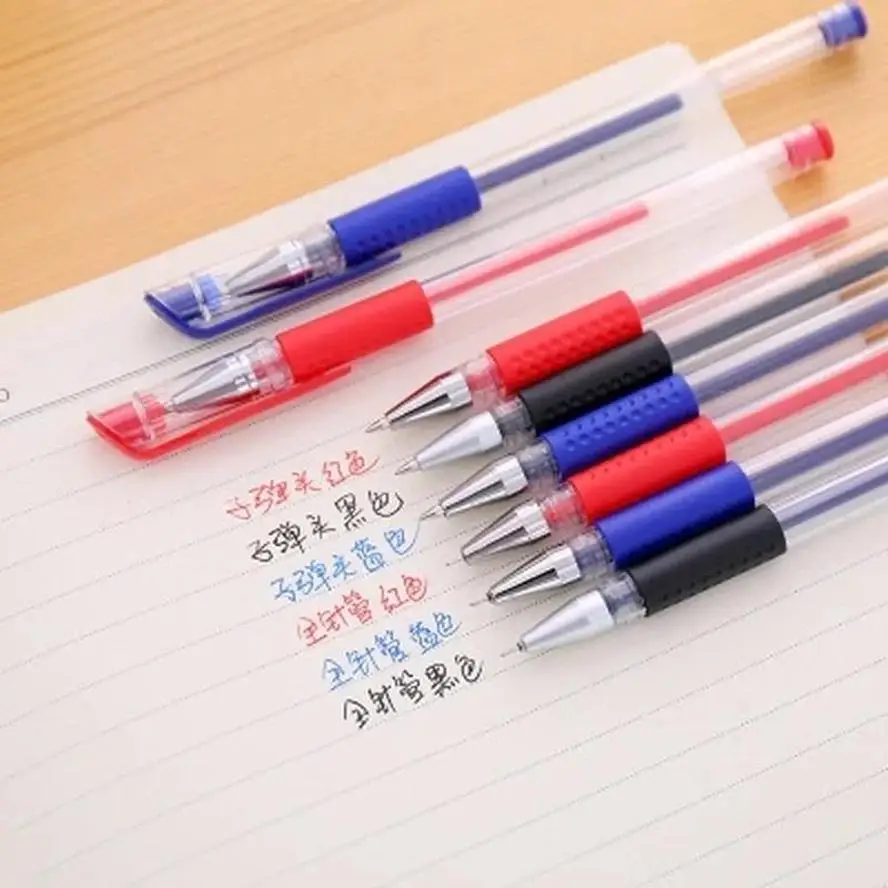 10 Pcs Gel Pen Set 0.5mm Smooth Writing Black Blue And Red Ink Multicolor Student Office School Daily Study Stationery Supplies