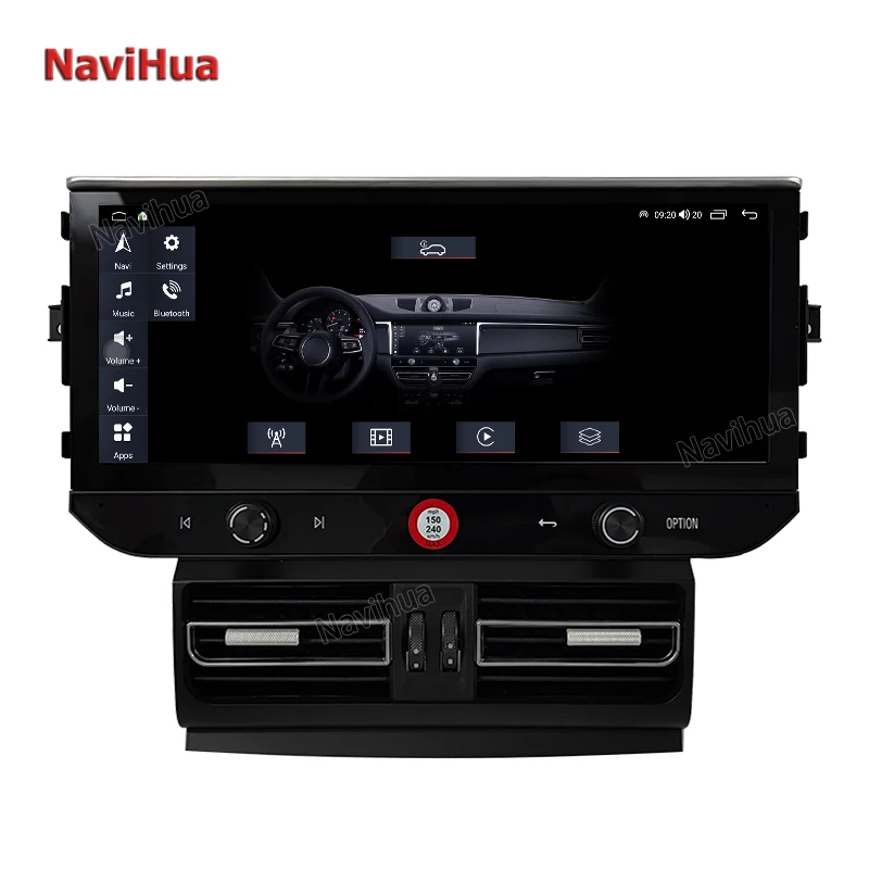 Autoradio Android da 12.3 pollici Stereo per Porsche Macan 2014 2017 navigazione GPS 4GB + 64GB Carplay Auto Headunit Monitor nuovo aggiornamento