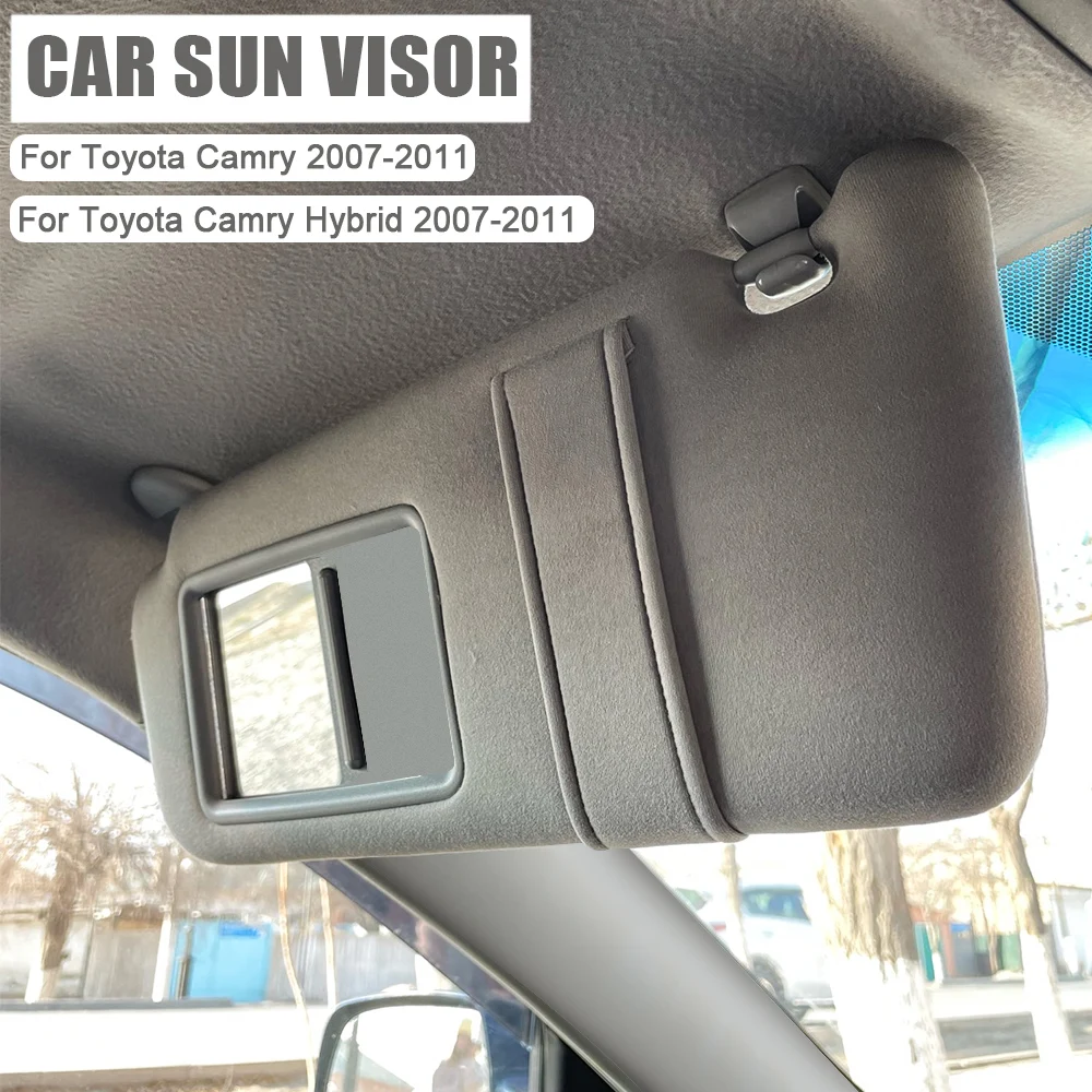 

Driver Passenger Side Right Left Organizer For Toyota Camry 2007-2011 Gray Sunshade Car Sun Visor With Makeup Mirror