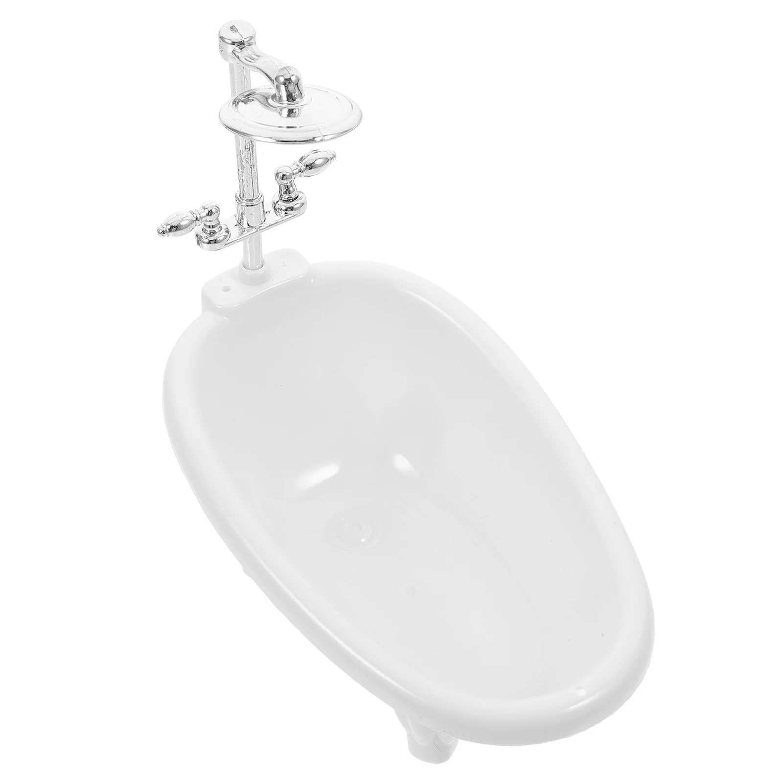 حوض استحمام مصغر واقعي بمقياس 1:12، أثاث حمام مستقر، إكسسوارات منزل مصغر، ديكور للعب التخيلي