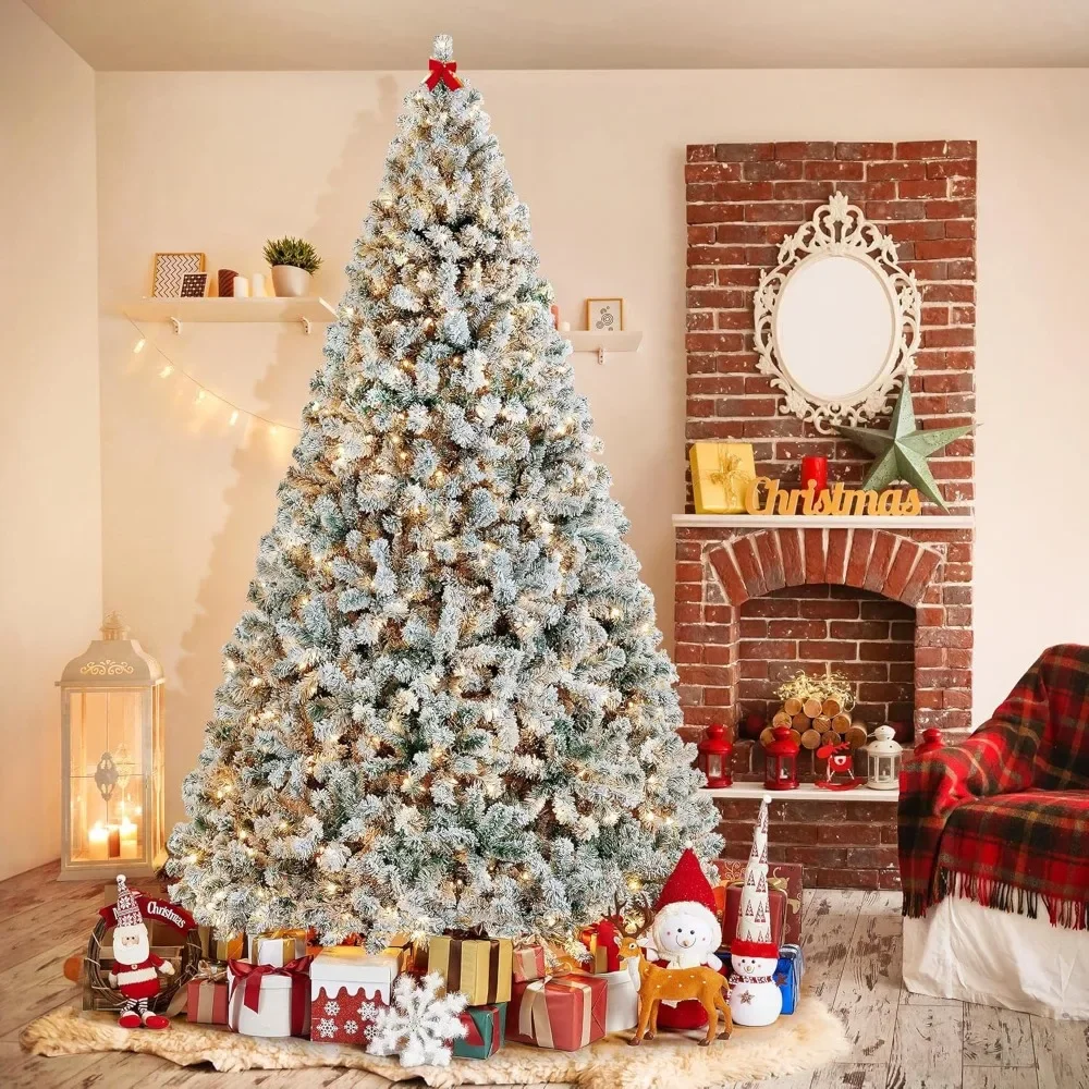 

9ft Pre-lit Artificial Christmas Tree,with 2084 Branch Tips, 900 Incandescent Lights & Foldable Stand,,Christmas Trees