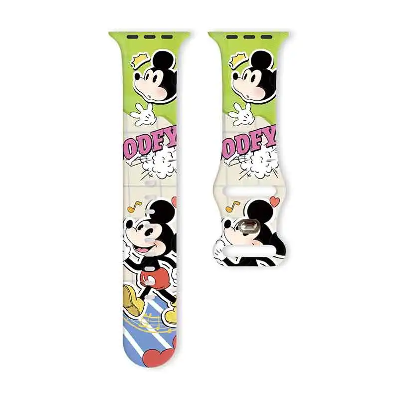 

Disney Print Strap for iWatch 11 10 9 8 Silicone Band Replaceable Bracelet for Apple Watch 46mm 44mm 42mm 41mm 38mm Watchband