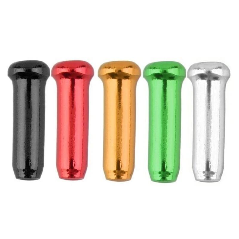 50 cappucci terminali per cavi bici in lega alluminio, crimpature per estremità cavo freno