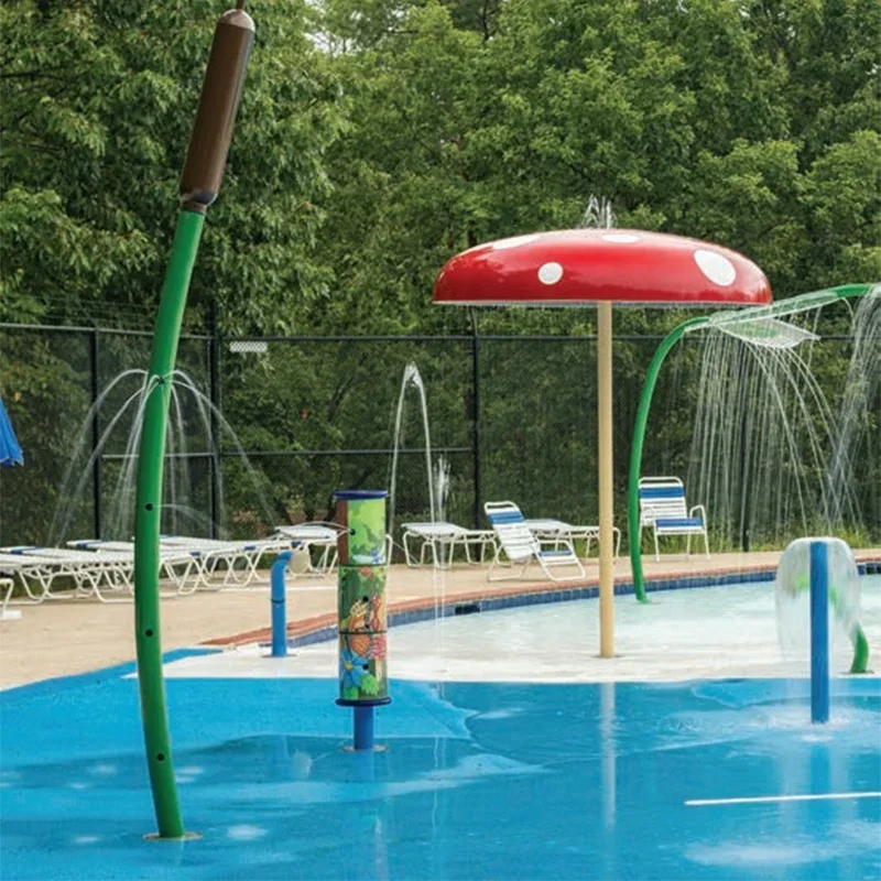 Cenchi Water Park Play Equipment Outdoor Aqua Sprinkler Commercial Shopping Mall Water Umbrella Rain Splash Pad for Sale