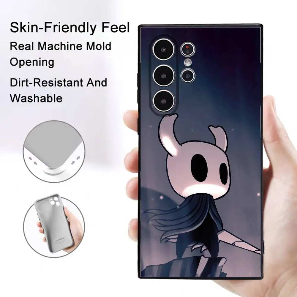 Jogo h-hueca cavaleiro caso de telefone para samsung galaxy s25 s24 s22 s23 ultra s21 s20 plus 5g fosco antiderrapante capa completa caso macio