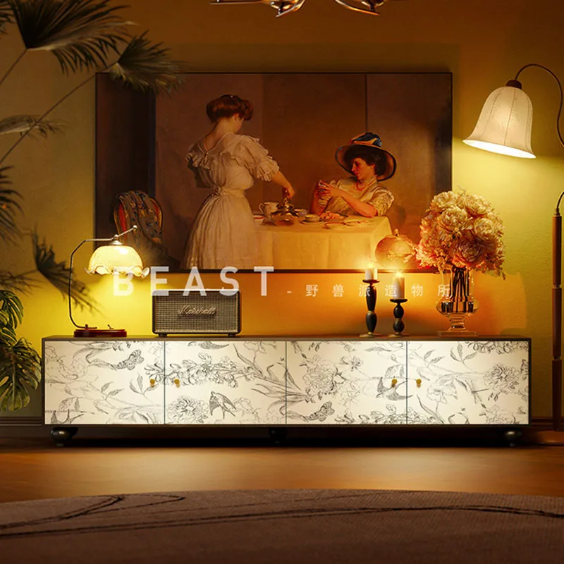 Modern Cabinets Tv Stands Aesthetic Minimalist Designer Storage Living Room Tv Table Luxury Display Muebles Salon Furniture