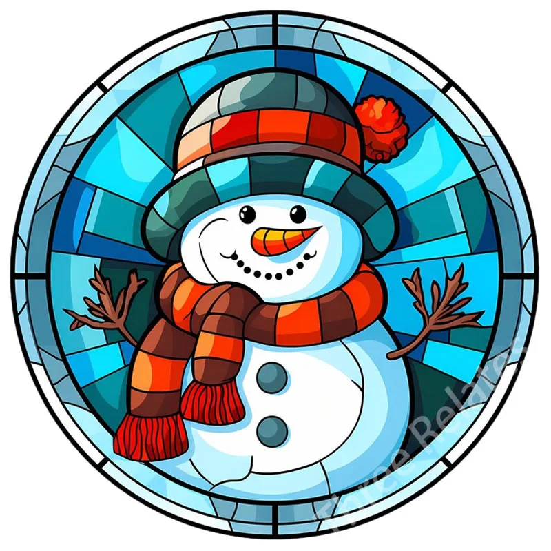 Three Ratels QA1 Happy Snowman Christmas Wall Sticker Shop Window Display Holiday Decoration Gift Decal