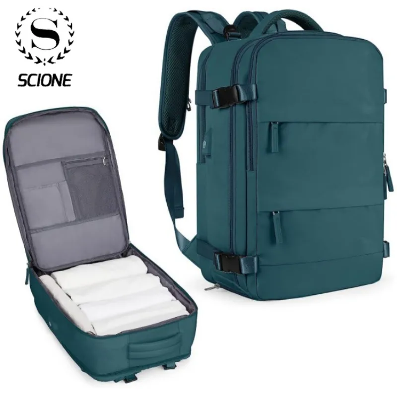 

Scione Business Travel Backpacks USB Charging Laptop Bags Men Outdoor Sport Casual Back Pack Large Rucksack K513