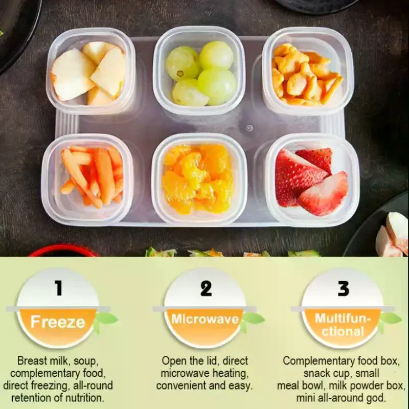 4/6 шт. контейнеров для хранен – обзор и цена Baby Food Freezer Tray