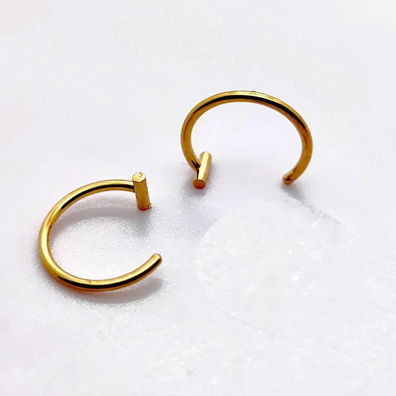 1Pair Fake Lip Rings for Women, 316L Stainless Steel Nose Ring Fake Septum Nose Ring Clip On Lip Ring Fake Piercing Jewelry image 6