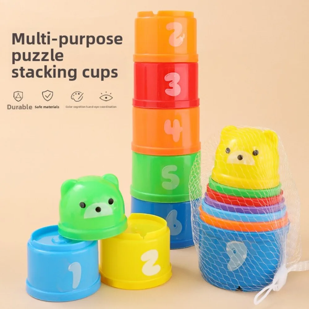 Colorful Stacking Cups for Babies Toddlers Educational Learning Toys Infant Sensory Development Playtime Activity Set