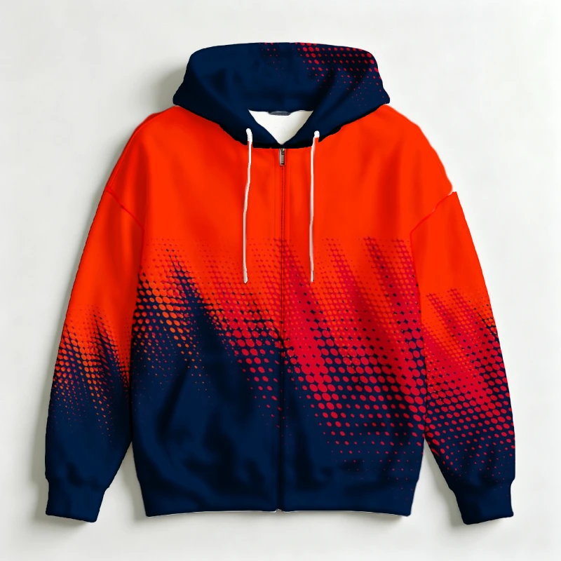 Men Zip Hooded Sweatshirt 3D H - Street Fashion Definition recension och pris