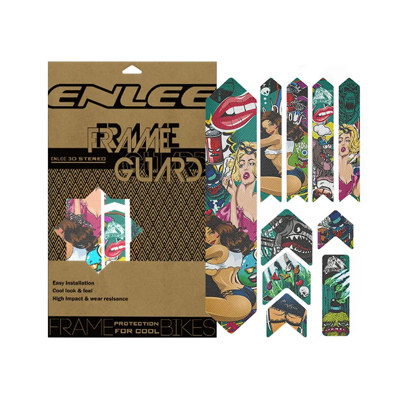 

ENLEE Mountain Bike Sticker Holder Scratch-resistant Scratch-resistant Waterproof Protective Film 3M Film Rhino Skin