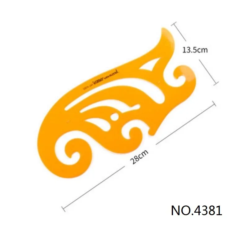 1pcs 20/25/30/35cm French Curve Ruler Multifunctional Geometric Drawing Ruler Flexible Plastic Drafting Measuring Tool