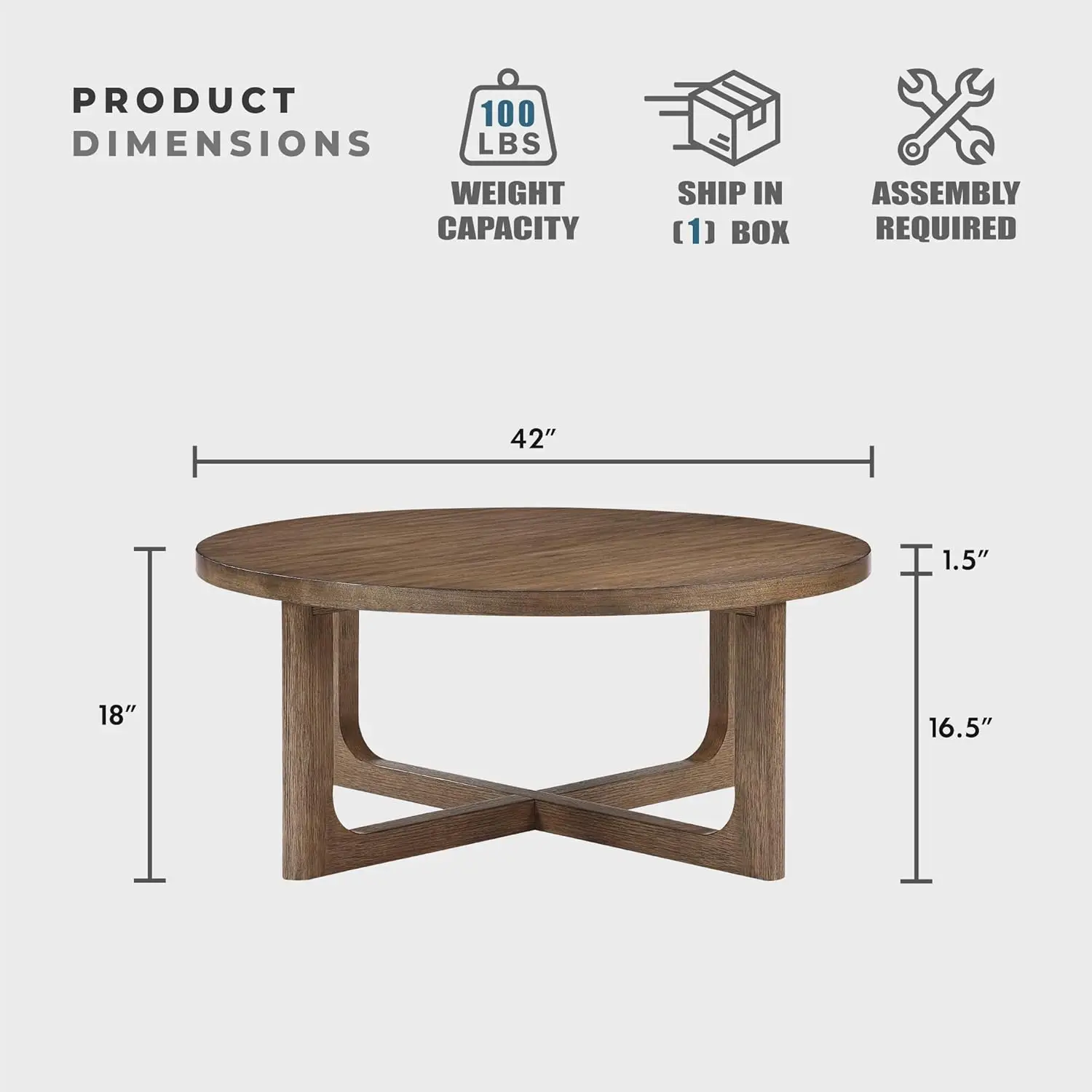 Coffee Table - Walnut Veneer WoodLivingRoomTablewithSturdyGeometric BaseEasy Assembly for Living Room/Lounge/Office/Waiting Area