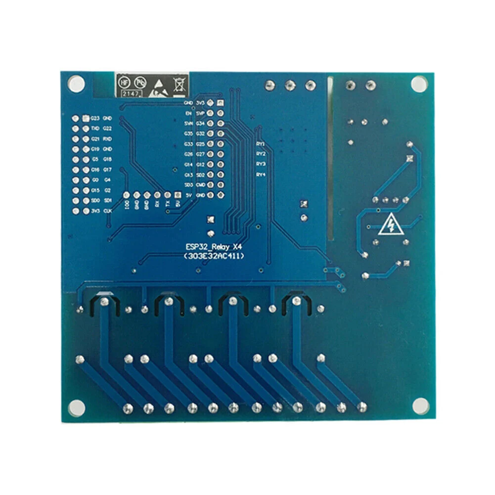 

Модуль релейный, оснащенный ESP32-WROOM WIFI 93*87 мм Источник питания переменного/постоянного тока, Bluetooth макетная плата ESP32