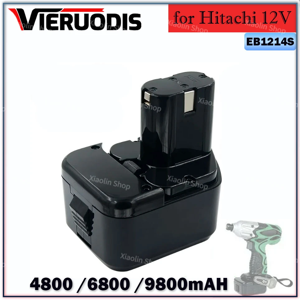 

12V For Hitachi EB1212S 4800mAh/6800mAH/9800mAH Battery 12V EB1220BL EB1214S WR12DMR CD4D DH15DV C5D Battery Drill Batteri