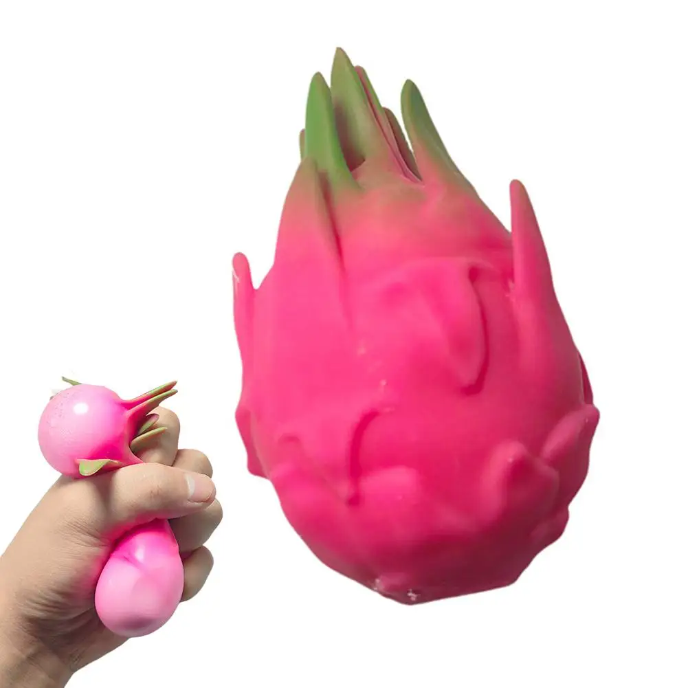 Drachenfrucht-Squishy-Ball Geschenk, Quetschball zur Stresslinderung, sensorisches Fidget-Spielzeug, Simulationsfrucht, Quetschbälle für Kinder