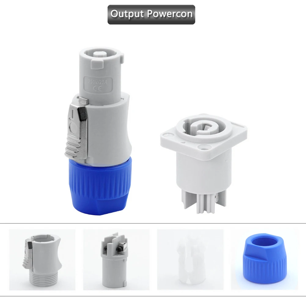 جديد 3 دبوس التيار المتناوب Powercon موصل ذكر التوصيل NAC3FCA التيار المتناوب قابس طاقة 20A/250 فولت ل ضوء المرحلة شاشة LED رمادي #6