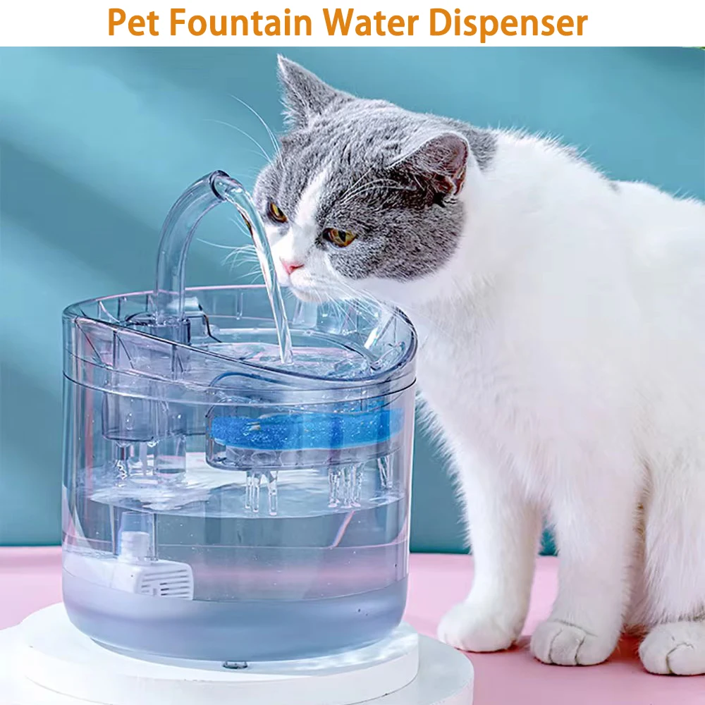 Cat Water Feeder Automation Sensor Faucet Fountain  Food Grade Transparent Plastic Dog Water Dispenser For Cat Pet Sensor Drinke