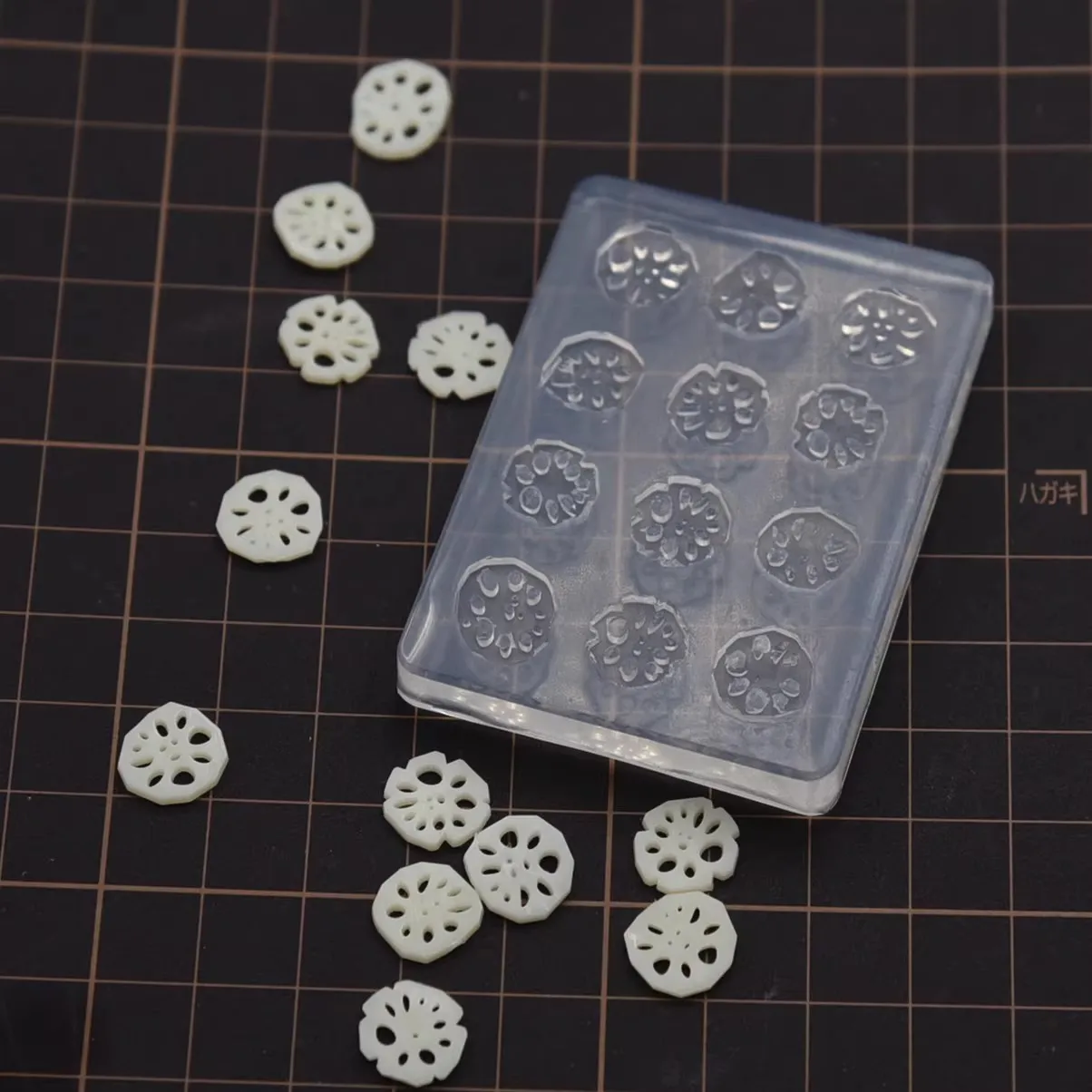 مصغرة جذور اللوتس شرائح قالب من السيليكون الفخار السيراميك الطين بيت الدمية الخضروات الصيام قوالب DIY #3