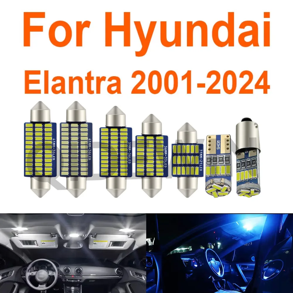 Para Hyundai Elantra XD HD MD UD AD CN7 2001-2020 2021 2022 2023 2024, Accesorios de Iluminación Interior LED para Automóvil, Canbus