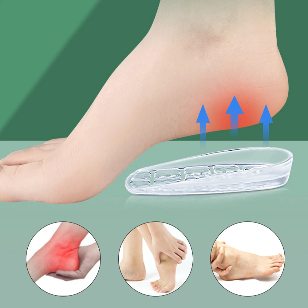 

Non slip Heel Pad Invisible Gel Inserts Women Shoes Heel Cushions Pads Half Size Shock Absorption Elastic Back Grips Insoles